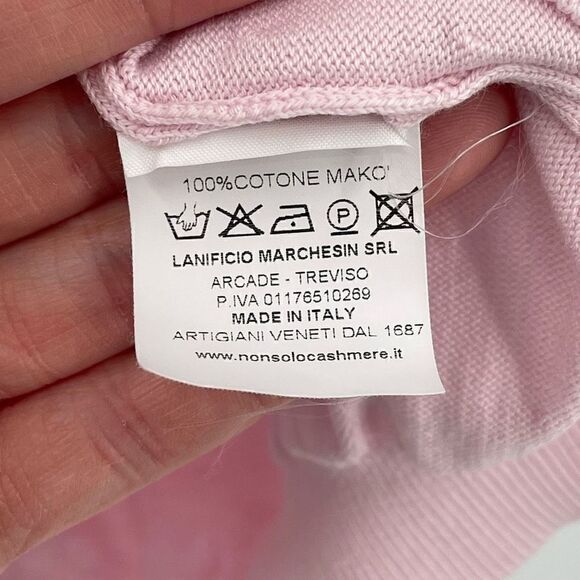 Marchesin Sleeveless Scoop Neck Pullover Sweater Lightweight Women XL Pink - Picture 5 of 5
